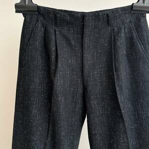 希少《 Mint Condition / Black Wool / W33 》40s 50s 極上品【 Waldes アメリカ ビンテージ 黒 ブラック カスリ 2プリーツ スラックス 】