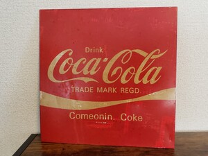 1980年代 Coca-Colaブリキ看板 昭和製品 コカ・コーラ ヴィンテージコレクション アメリカン雑貨 コカコーラ 当時物