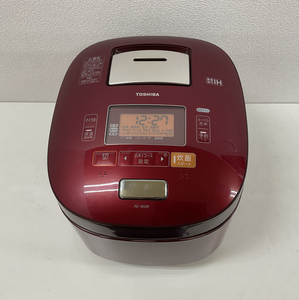 【A198】中古品　TOSHIBA　東芝　鍛造かまど銀釜　真空圧力IH保温釜　RC-18VSF　(R)グランレッド　1.8L　2012年製　動作確認済