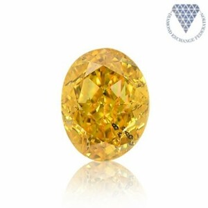 0.5 ct FANCY VIVID YELLOW OVAL GIA 天然 ダイヤモンド ルース DIAMOND EXCHANGE FEDERATION