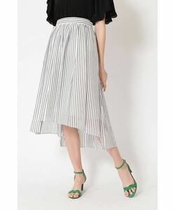 新品タグ 未着 ジルスチュアート JILLSTUART エスターランダムヘムギャザースカート2018SS サイズ0 KOHL STRIPE 定価、19.000+税 日本製