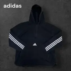 00s~ adidas 古着 ハーフジッププルオーバー スリーライン