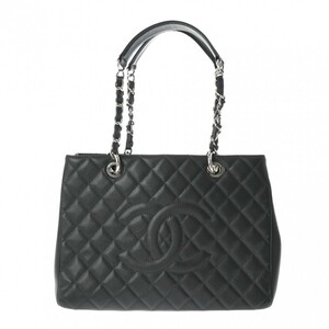 CHANEL シャネル マトラッセ GST グランドショッピングトート グレー レディース キャビアスキン トートバッグ Aランク 中古 銀蔵