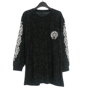 クロムハーツ CHROME HEARTS 24SS Graveyard Cemetery Cross L/S Tee セメタリークロス ロングスリーブTシャツ カットソー XL ブラック 黒