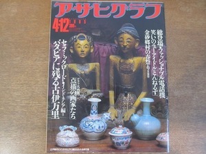 2111ND●アサヒグラフ 1985.4.12●マルクシャガール死去/とんねるず/バタビアに残る古伊万里/点描の画家たち展/仙波清彦/室謙二/香坂みゆき