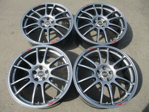 ENKEI(エンケイ)GTC01☆18×7.5J+48 100-5H アルミホイール4本セット☆86カローラスポーツカローラツーリングBRZインプレッサレガシィ☆fｗ