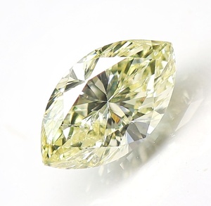 【100円～】0.415ct 天然ダイヤ Light Yellow (ナチュラルカラー) I1　MQ