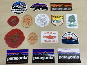 patagonia ロゴ ステッカー ストア ほか 15枚セット 送料込み!! パタゴニア シール アメリカ 米国 レア!! キャンプ アウトドア