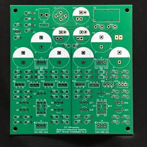 【基板のみ】ぺるけ式 FET差動バランス型ヘッドホンアンプ 2017年版 プリント基板