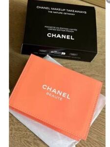 韓国限定！化粧品 購入時ノベルティー　CHANEL Beaute makeup takeawaysシャネル オレンジ　ポーチ　小物入れ(バッグのみ)正規ノベルティ