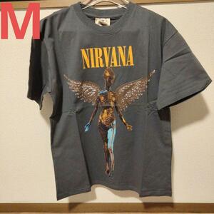 韓流 ロックバンド nirvana　ニルヴァーナ　ジャスティンビーバー リプリントTシャツ　Mサイズ