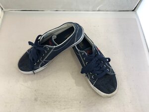 【POLO　RALPH LAUREN】ポロラルフローレン　レディススニーカー　ネイビー　キャンバス　25cm　SY02-GP3