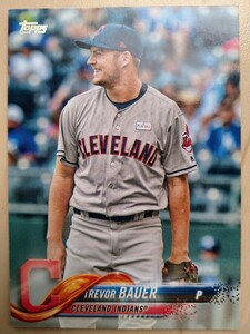 来日外国人 バウアー 横浜 DeNA ベイスターズ TREVOR BAUER TOPPS 2018 #413 INDIANS MLB メジャーリーグ