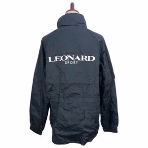 LEONARD SPORT レオナール　レディース　ネイビー　プリント　ナイロンジャケット　ブルゾン　アウター　上着　38表記