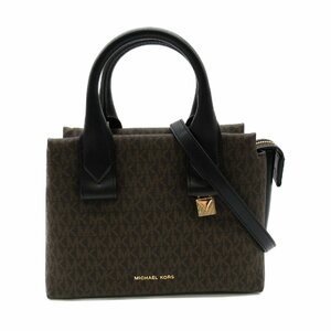 Michael Kors マイケルコース 2wayショルダーバッグ 2wayショルダーバッグ ブラウン系 レザー PVCコーティングキャンバス 中古 レディース