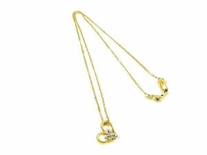 ■美品■ NINA RICCI ニナリッチ ラインストーン ネックレス ペンダント アクセサリー レディース ゴールド系 DF9113