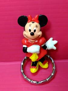 ディズニー キーホルダー　ミニー　中古　　レトロ　当時物　