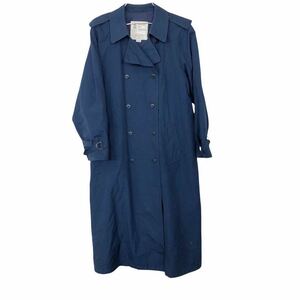 LONDON FOG ロングコート レディース 2XLサイズ ステンカラーコート ビッグサイズ ネイビー 古着卸 アメリカ仕入 t2110-3597