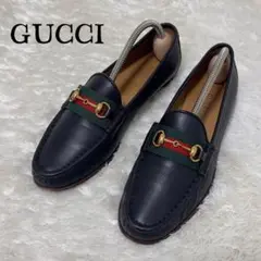 美品♡GUCCI グッチ 36 1/2 シェリーライン ホースビットローファー黒