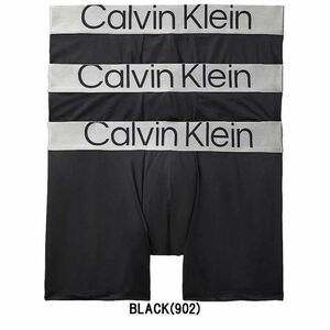 ※訳あり◆アウトレット Calvin Klein(カルバンクライン)ck ボクサーパンツ 3枚セット Reconsidered Steel NB3075 BLACK(902) Sサイズ★2