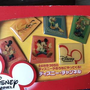 ★【未使用】ディズニー　チャンネル　箱入り　セット　プルート 非売品　ピンバッジ　ミッキー ミニー　ドナルド グーフィー 　ピンズ