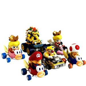 【現品限り】 マリオカート プルバックカー 6台 チョロQ スーパーマリオ フィギュア おもちゃ ミニカー