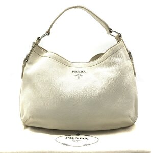 PRADA プラダ ヴィッテロダイノ レザー ワン ショルダー バッグ 白 k260