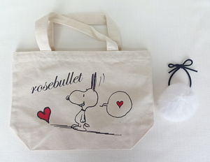 rose bullet×vintage peanuts　コラボトートバッグ　キャンバス地　スヌーピー　SNOOPY