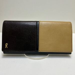 ☆新品-未使用☆ ◆Roberta di Camerino ロベルタ ディカメリーノ　かぶせ 長財布◆　本革　L字ファスナー小銭入れ 【送料無料】 1010