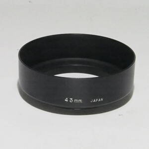 美品☆☆汎用メタルレンズフード・43mm/黒☆☆