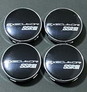 SSR executor ホイールキャップ センターキャップ ハブキャップ ブラック silver 60mm 4個セット