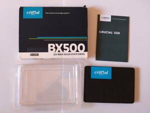 【送料無料】中古SSD 480GB Crucial BX500 2.5インチ SATA 使用時間 3317時間 CT480BX500SSD1