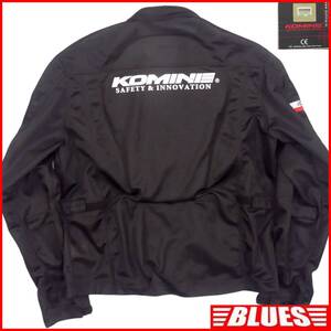 即決★KOMINE★メンズ 4XL メッシュ ナイロン ライダースジャケット レーシングジャケット プロテクター リフレクター