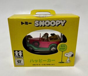 未使用品 TOMY AVIVA 日本製 SNOOPY スヌーピー ハッピーカー C13 ファミリー ピンク