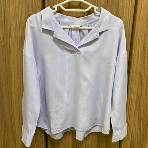 BEAMS HEART 長袖シャツ シャツ ブラウス スキッパーシャツ　リヨセル100 カットソー 淡色　ブルー　ビームス　トップス