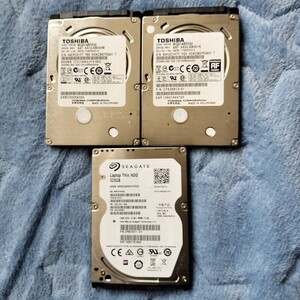 2.5インチ 320GB 3枚セット HDD ハードディス 東芝製 シーゲート　正常判定確認済