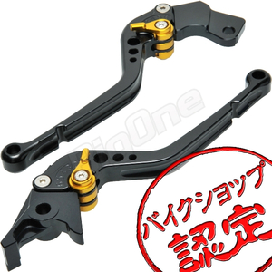 BigOne STD RF400V GSX-R400R GSX400S SV400 SV650S GSX-R750 RF400R SV650 ビレット ブレーキ クラッチ レバー 黒/金 ブラック ゴールド