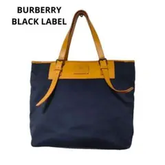 定番人気　BURBERRY　BLACK LABEL　トートバッグ　ネイビー