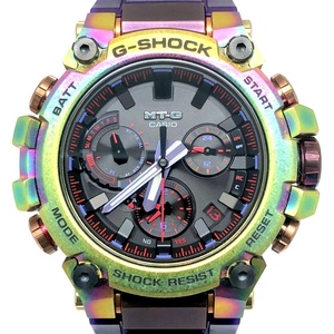 美品 G-SHOCK MTG-B3000PRB-1A MT-G オーロラオーバル 電波ソーラー レインボーIP パープルバンド 2023年6月発売 【IT6GWTN44F5O】