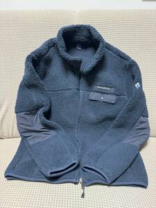 【美品】mont-bell モンベル　ボアブルゾン、フリースジャケット　105(XL)NAVY