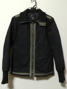 DIESEL REAL DOWN JACKET　ディーゼル　リアル　ダウンジャケット　レディース　黒×カーキ　Ｓ