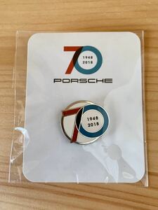 ★レア【未使用】ポルシェ PORSCHE★70周年記念 バッジ★ノベルティ★非売品★メモリアル エンブレム バッヂ ピンバッチ