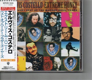 ks*エルヴィス・コステロ/Elvis Costello「Extreme Honey: The Very Best Of The Warner Bros. Years」/国内盤帯付き/自選ベスト