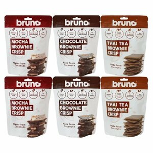 bruno snack クリスピーブラウニー 3種2個ずつセット チョコレート2 モカ2 タイティー2