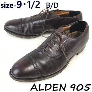 vintage★オールデン/ALDEN 905★ストレートチップ/パンチドキャップトゥ【9.5D/27.0-27.5/バーガンディ】靴/CAP TOE/dress shoes◆pJ-92