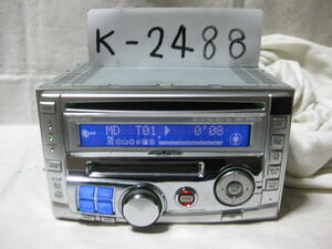 K-2488　ALPINE　アルパイン　MDA-W905JS　MP3　MDLP　2Dサイズ　CD&MDデッキ　故障品