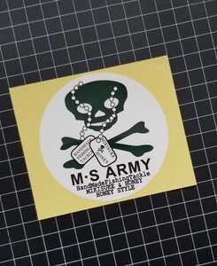  M・S ARMY ミキスケ ＆ ハニーステッカー　シール　/ハンドメイド 直径約80mm