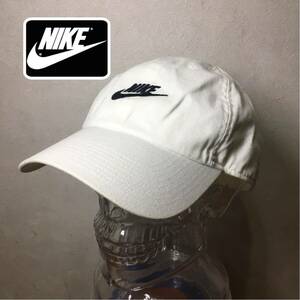 ☆【 NIKE 】★コットン ロゴ刺繍 ベースボールキャップ★フリーサイズ