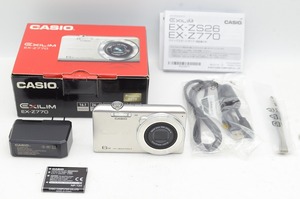 【適格請求書発行】美品 CASIO カシオ EXILIM EX-Z770 コンパクトデジタルカメラ シルバー 元箱付【アルプスカメラ】240825c