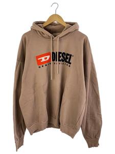 DIESEL◆ロゴパーカー/XXL/コットン/ピンクベージュ